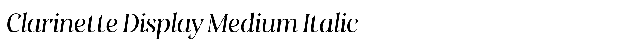 Clarinette Display Medium Italic image